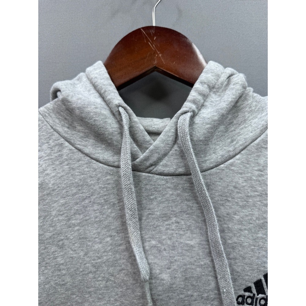 Adidas Gray Hoodie Sweatshirt Pullover Hooded Casual Athletic Mens‎ Size M - Picture 3 of 10